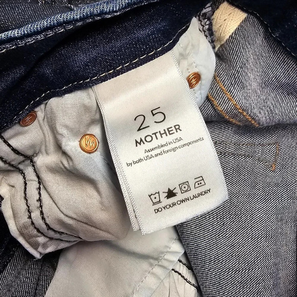 MOTHER Womens High Waist  Looker Ankle Fray in Night Owl Size 25 - Picture 4 of 13